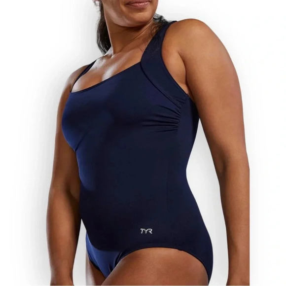 Size 6 TYR Women's Durafast Elite Square Neck Controlfit Swimsuit - Picture 2 of 9